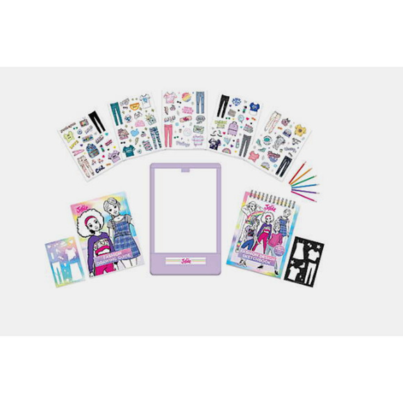 Justice Kids' Fashion Design & Sketch Light Table Deluxe Kit With Stickers NWT - Picture 4 of 5